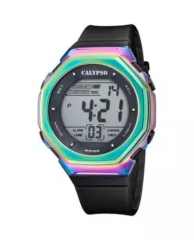 K5842/3 Color Splash черные резиновые часы Calypso, черный