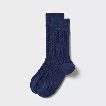 Кабельные носки UNIQLO, темно-синий