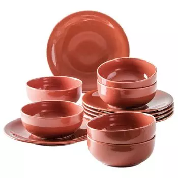 КАХЛА Сервиз обеденный 12 шт. Homestyle Сиена красный 1T0624A93020W Kahla