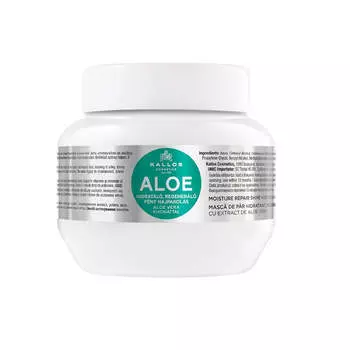 Kallos KJMN Aloe Moisture Repair Shine Hair Mask Восстанавливающая и увлажняющая маска для волос 275мл
