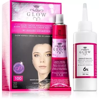 Kallos Перманентная краска для волос Glow - 100 Черный