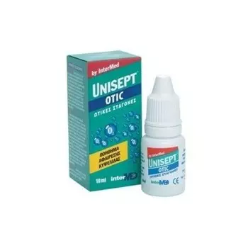 Капли для ушей Unisept Otic для удаления ушной серы 10 мл Intermed