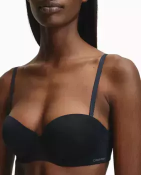 Капсульный бюстгальтер без бретелек Push Up Calvin Klein, черный