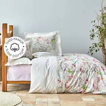 Karaca Home Melosa Розовый Комплект постельного белья из 100 % хлопка