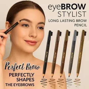 Карандаш для бровей и кисточка для макияжа Stylist Brow Definition Enhancer Wax Revers