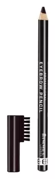Карандаш для бровей Rimmel Professional, оттенок 004 BLACK BROWN 1.4 г