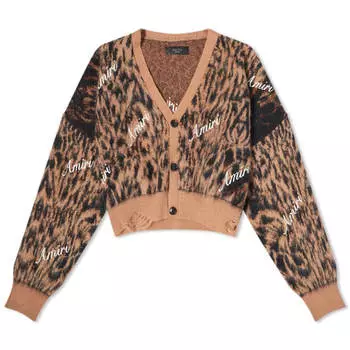 Кардиган Amiri Cheetah Pattern, коричневый