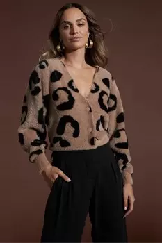 Кардиган Бамбино Dancing Leopard, черный