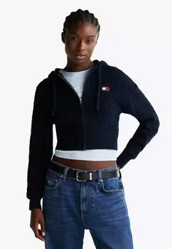 Кардиган CABLE Tommy Jeans, темно-синий
