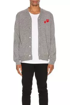 Кардиган Comme des Garons Multiheart, серый