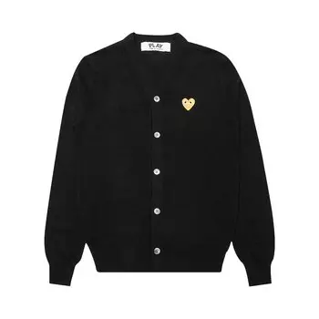 Кардиган Comme des Garons PLAY Gold Heart, цвет Черный