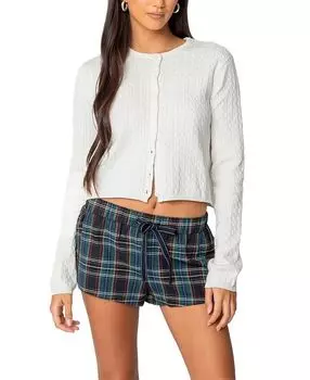 Кардиган Crisada Cable Knit Edikted, белый