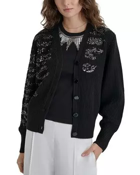 Кардиган DKNY с пайетками, черный