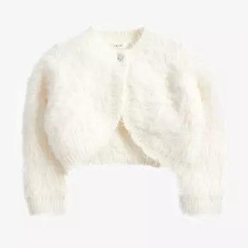 Кардиган Next Sparkle Fluffy Shrug, белый