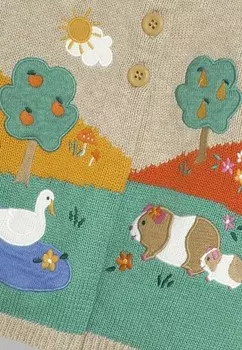 Кардиган DUCK GUINEA PIG SCENE- REGULAR FIT JoJo Maman Bb, бежевый