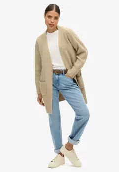 Кардиган ESSENTIAL LONG Superdry, коричневый
