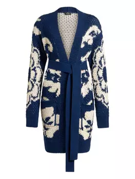 Кардиган ETRO с цветочным жаккардом, синий