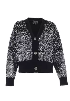Кардиган faina Knit Cardigan, черный