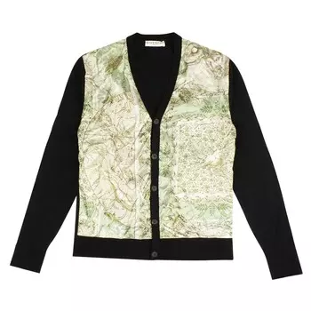 Кардиган Givenchy Map, цвет Черный/Зеленый