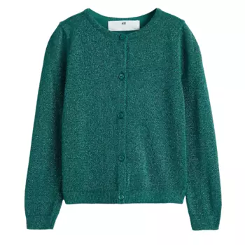 Кардиган H&amp;M Sparkly, темно-бирюзовый