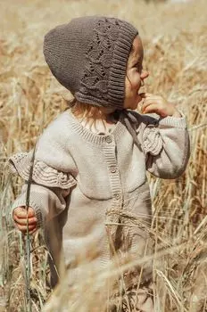 Кардиган из хлопка для малышей FIC50 That's mine, бежевый