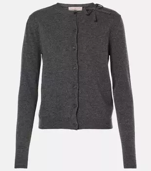 Кардиган из натуральной шерсти Valentino, цвет grigio scuro melange