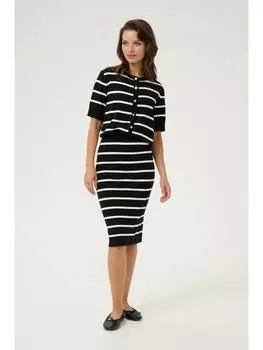 Кардиган Kaffe, цвет black/chalk stripe
