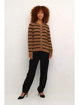 Кардиган Kaffe, цвет brown/black stripe