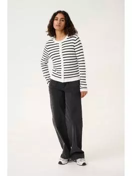 Кардиган Kaffe, цвет chalk/black stripe