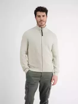 Кардиган LERROS "Кардиган LERROS с воротником стойкой", цвет Fog White Melange