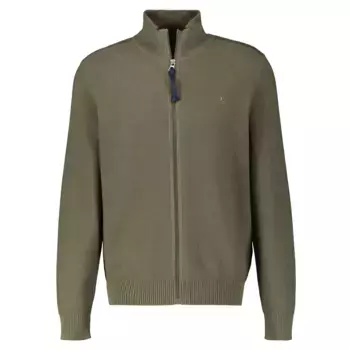 Кардиган LERROS, с воротником стойкой и молнией, цвет Aged Olive