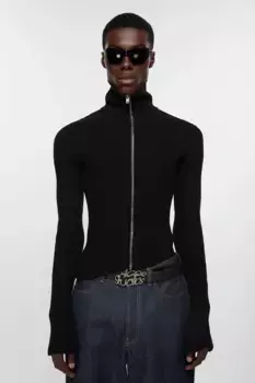 Кардиган на молнии Acne Studios, черный