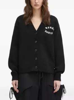 Кардиган с цветочной вышивкой «Kenzo Verdy Market», черный