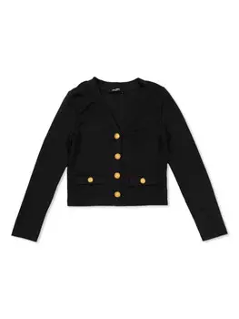 Кардиган с монограммой Balmain Kids, синий