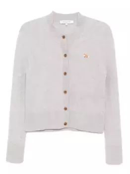 Кардиган с нашивкой Baby Fox Patch Maison Kitsun, серый