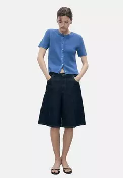Кардиган SHORT-SLEEVED Mango, синий