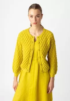 Кардиган SOLID STRUCTURE PATTERN Ivko, желтый