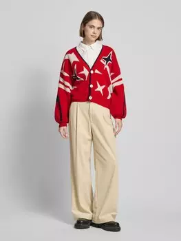 Кардиган свободного кроя с V-образным вырезом, модель «Holiday» G-Star Raw, красный