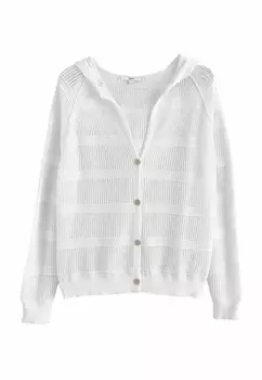 Кардиган TALL FIT - HOODED Next, белый