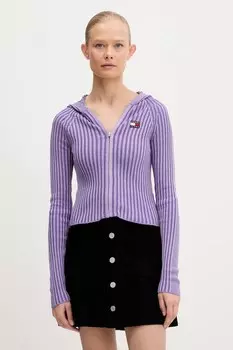 Кардиган Tommy Jeans, фиолетовый