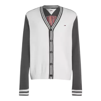 Кардиган Tommy Jeans Modern Prep Varsity, черный/разноцветный