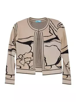 Кардиган TOOCHE Strickjacke Muster, цвет beige/schwarz