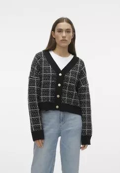 Кардиган Vero Moda VMKIA УКОРОЧЕННЫЙ КАРДИГАН С V-образным вырезом, цвет black/birch