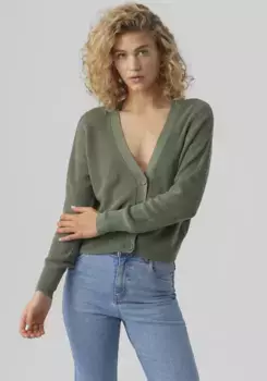 Кардиган Vero Moda "VMNEWLEXSUN LS SHORT V-NECK CAR GA NOOS", цвет Laurel Wreath