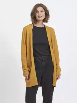 Кардиган Vila "VIRIL OPEN ТРИКОТАЖНЫЙ КАРДИГАН L/S - NOOS", цвет Chai Tea Detail:Melange