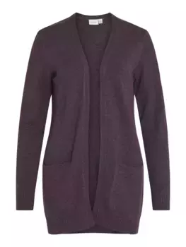 Кардиган Vila "VIRIL OPEN ТРИКОТАЖНЫЙ КАРДИГАН L/S - NOOS", цвет Plum Perfect Detail:Dark Melange
