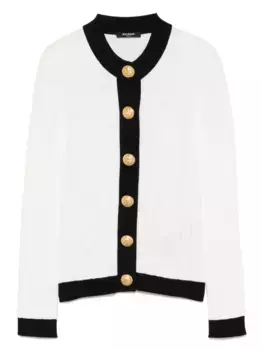 Кардиган в двух тонах BALMAIN, белый