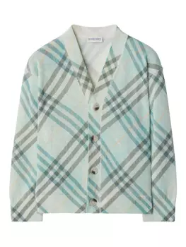 Кардиган в клетку Burberry Kids, синий