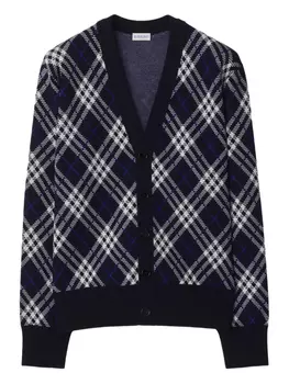 Кардиган в клетку Burberry, синий