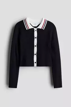 Кардиган в рубчик H&M, синий